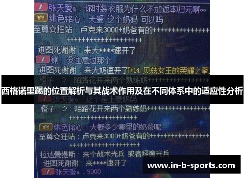 西格诺里踢的位置解析与其战术作用及在不同体系中的适应性分析