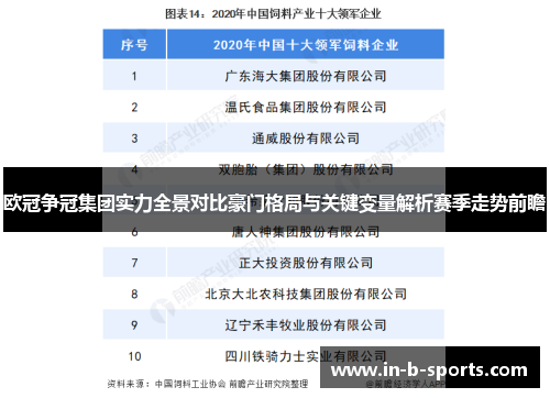 欧冠争冠集团实力全景对比豪门格局与关键变量解析赛季走势前瞻